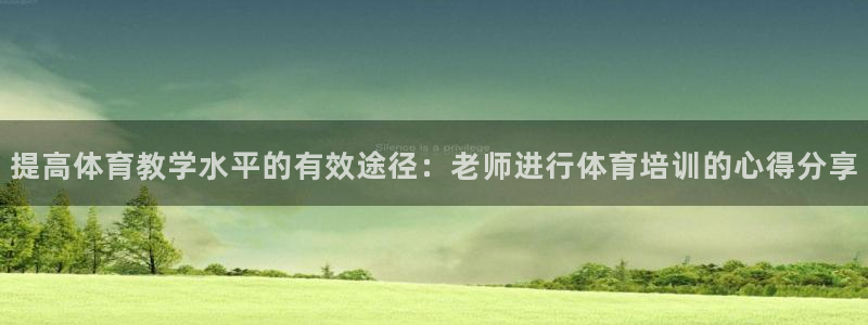 耀世微光mv：提高体育教学水平的有效途径：老师进行体