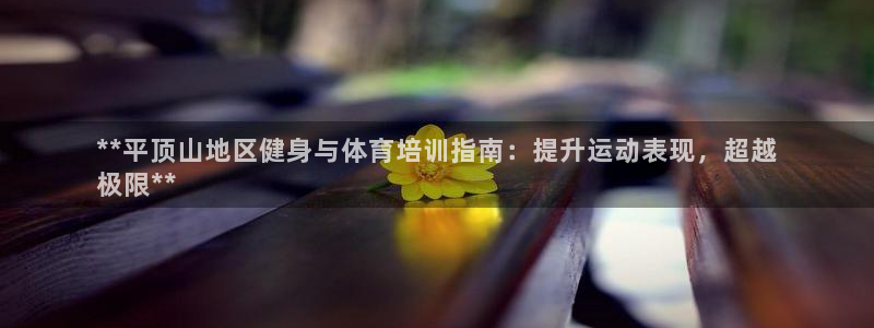 耀世平台代理多少钱：**平顶山地区健身与体育培训指南