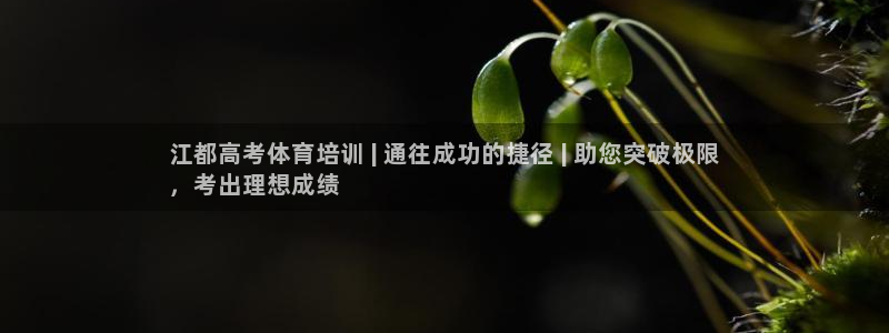 耀世娱乐可以玩吗：江都高考体育培训 | 通往成功的捷